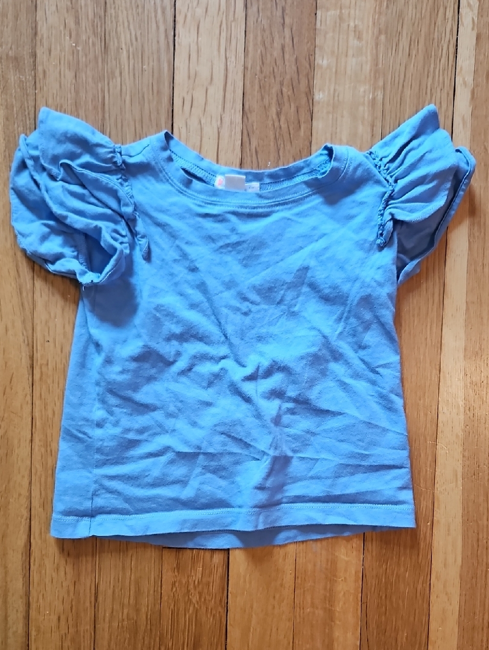 Crewcuts Blue Puff-Sleeve Short Sleeve Tee